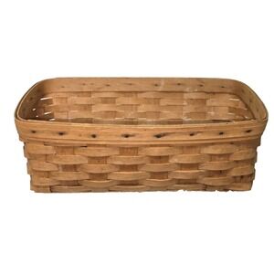 Longaberger‎ 1999 Vanity Hi Lo Slanted Rectangular Basket 13"x7" Signed